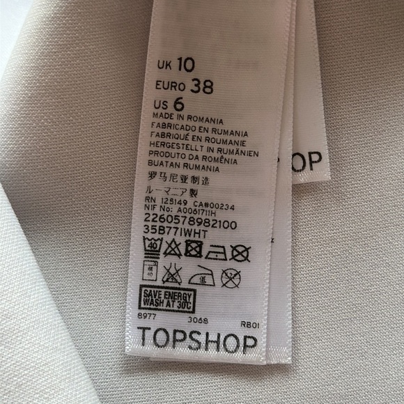 Topshop silver metallic halter dress with asymmetrical hem, size 6 - Picture 6 of 8